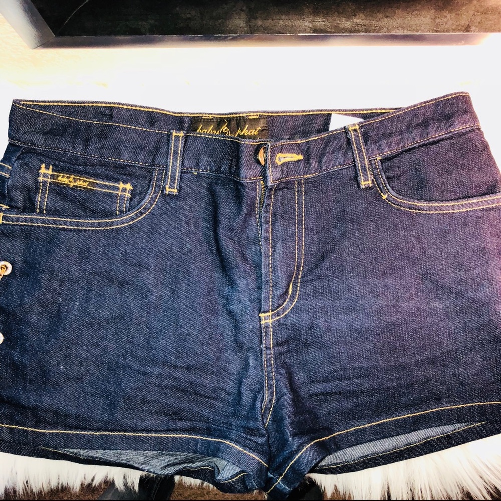 Denim Jean Shorts with open side chain shorts!